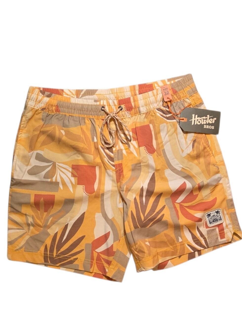 NWT Howler Brothers Deep Set Boardshorts sz 32 Savannah Abstract Sunrise #1332